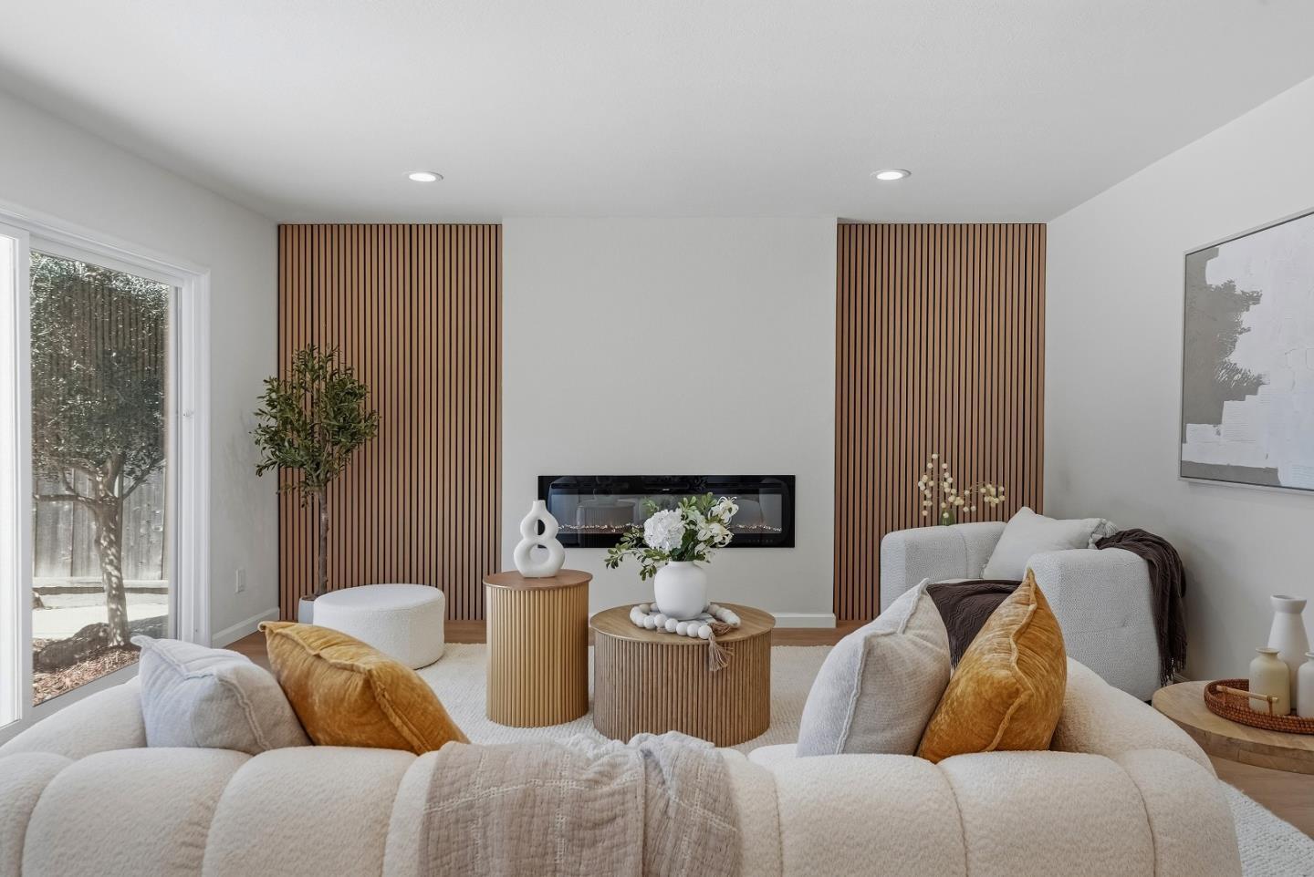 A beautifully staged Sunnyvale living room ready for sale